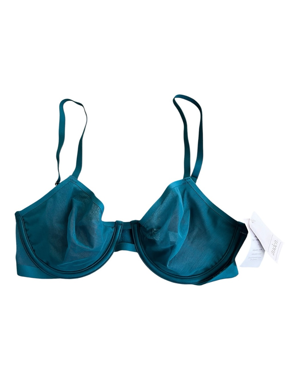 Auden Teal Underwire Demi Bra Size 32C New with Tags